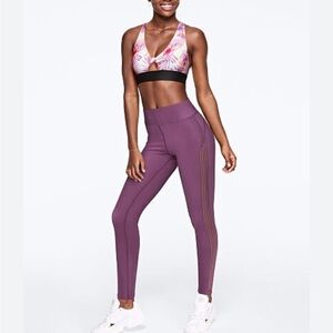 Victoria's Secret Pink Ultimate Stripe Trim Exercise Leggings -size large